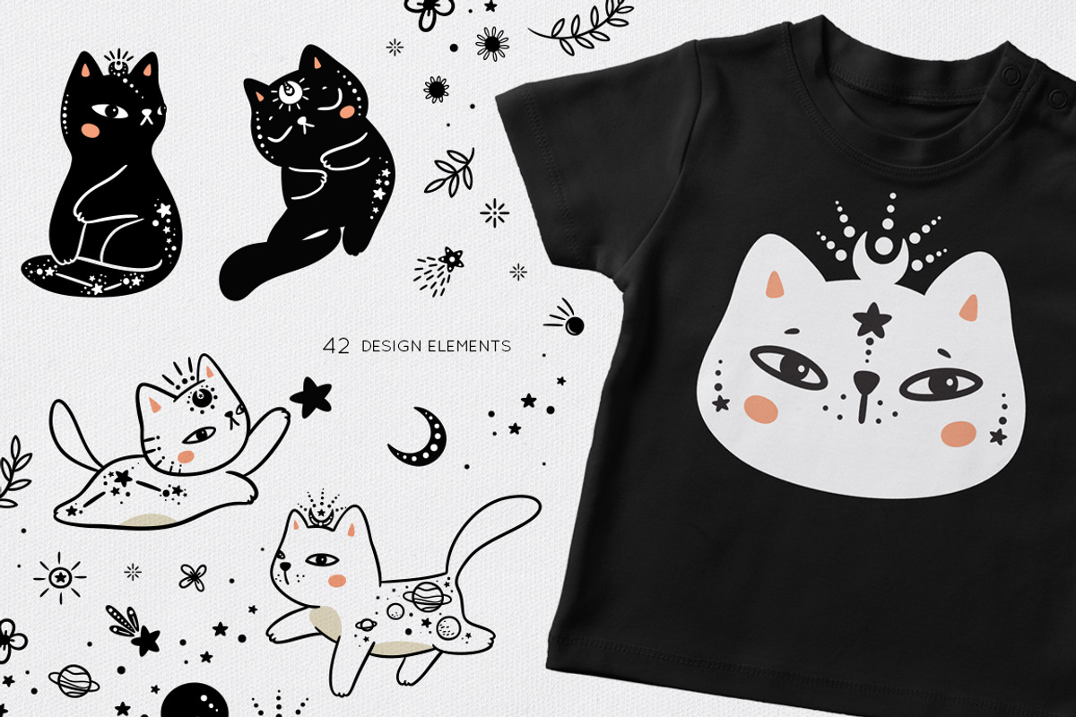 Celestial Cat illustration, an Animal Illustration by Magic & Dreams (Photo 2 of 3)