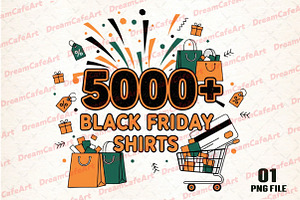 Black Friday Shirt PNG, an Illustration by DreamCafeArt