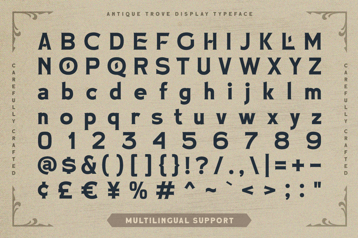 Antique Trove - Display Font, a Sans Serif Font by Letterhend Studio (Photo 6 of 9)