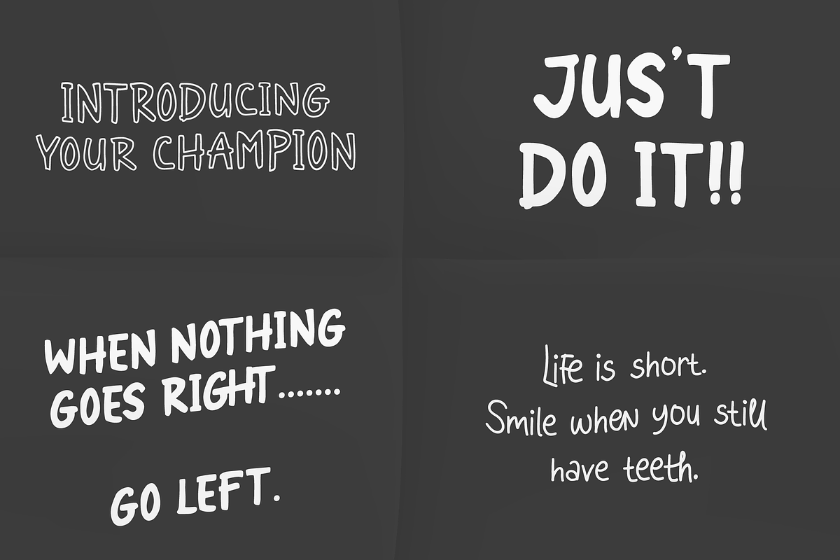 Peak Comedy | Hand Drawn 3 Style, a Handwritten Font by Denustudios (Photo 4 of 13)
