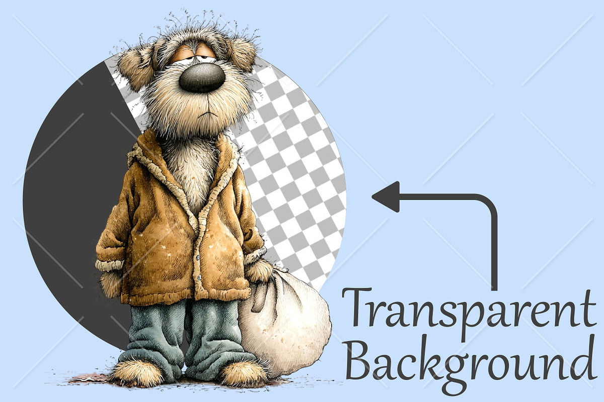 Whimsical Funny Lazy Dog Clipart PNG, a Seasonal Illustration by Canvas Craft (Photo 2 of 10)