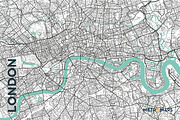 MAP SET - Black/Turquoise - 15 Maps, a Graphic by MetroMaps (Thumbnail 7 of 16)