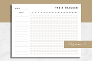 Monthly Habit Tracker Printable, a Stationery Template by AntDesignStudio (Thumbnail 3 of 8)