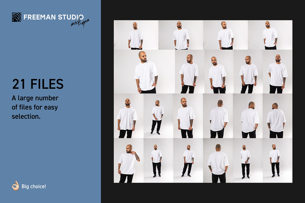 T-Shirt Mock-Up Set, a Shirt Mockup by Freeman Studio (Photo 2 of 20)