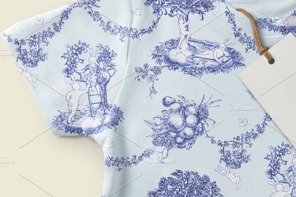 Harvest Bunnies - Toile De Jouy, a Pattern Graphic by YvY (Photo 3 of 9)