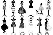 Dress Form Silhouettes AI EPS PNG, an Illustration by FrankiesDaughtersDesign (Thumbnail 3 of 6)