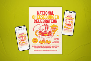 National Cheeseburger Day Flyer Set, a Flyer Template by The Good Store