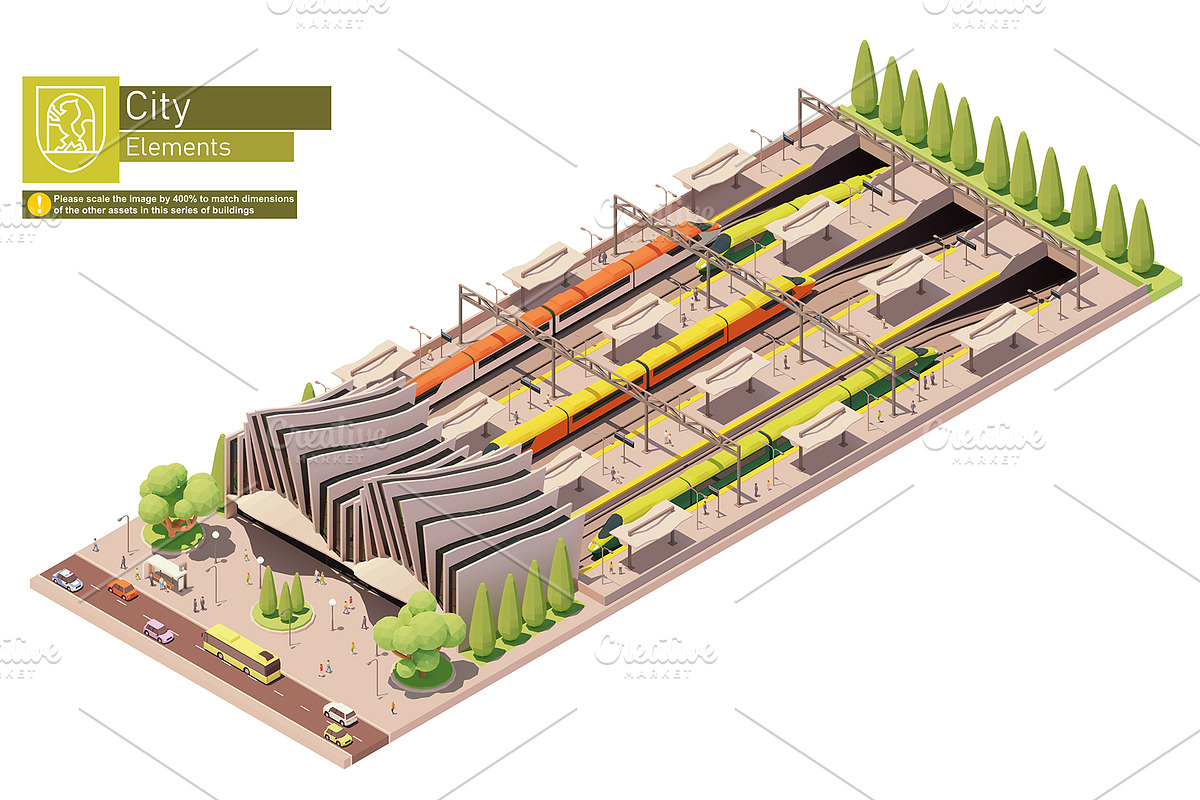 Isometric city map elements, an Object Graphic by tele52 (Photo 51 of 72)