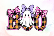 BOO Cute Halloween Ghost Checkered P, an Illustration by Sublimation Artist (Thumbnail 1 of 9)