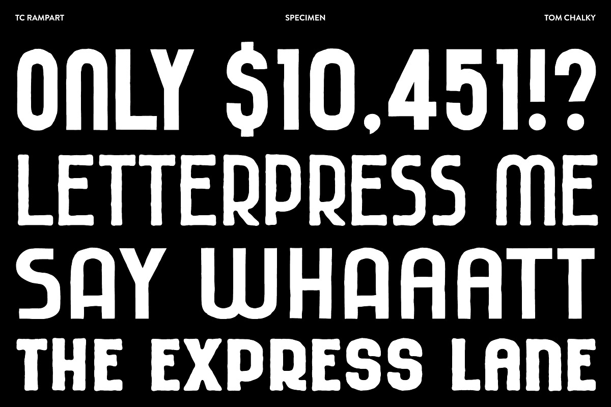 RAMPART - Vintage Sans Serif Font, a Sans Serif Font by Tom Chalky (Photo 7 of 11)