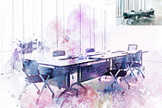 Architecture Watercolor Drawing, an Action Add-On by MRI STUDIO (Thumbnail 3 of 11)