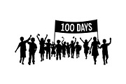 100 Days of School Crowd Silhouette, an Object Graphic by jahid234 (Thumbnail 6 of 9)
