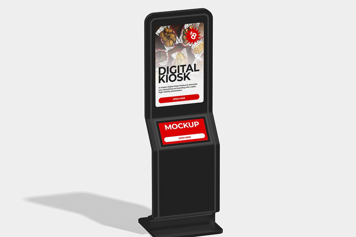 Digital Kiosk Mockup, an Advertising Mockup by Unerispace (Photo 2 of 5)