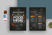 Restaurant Food Menu | Word & Ai, a Flyer Template by obayes (Thumbnail 1 of 3)