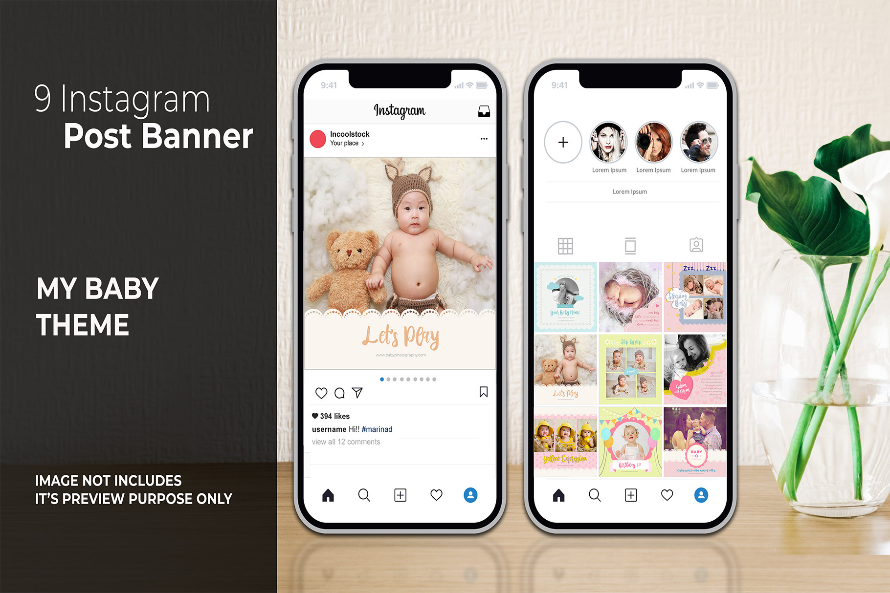 My Baby Instagram Post, a Social Media Template by Incools Stokie