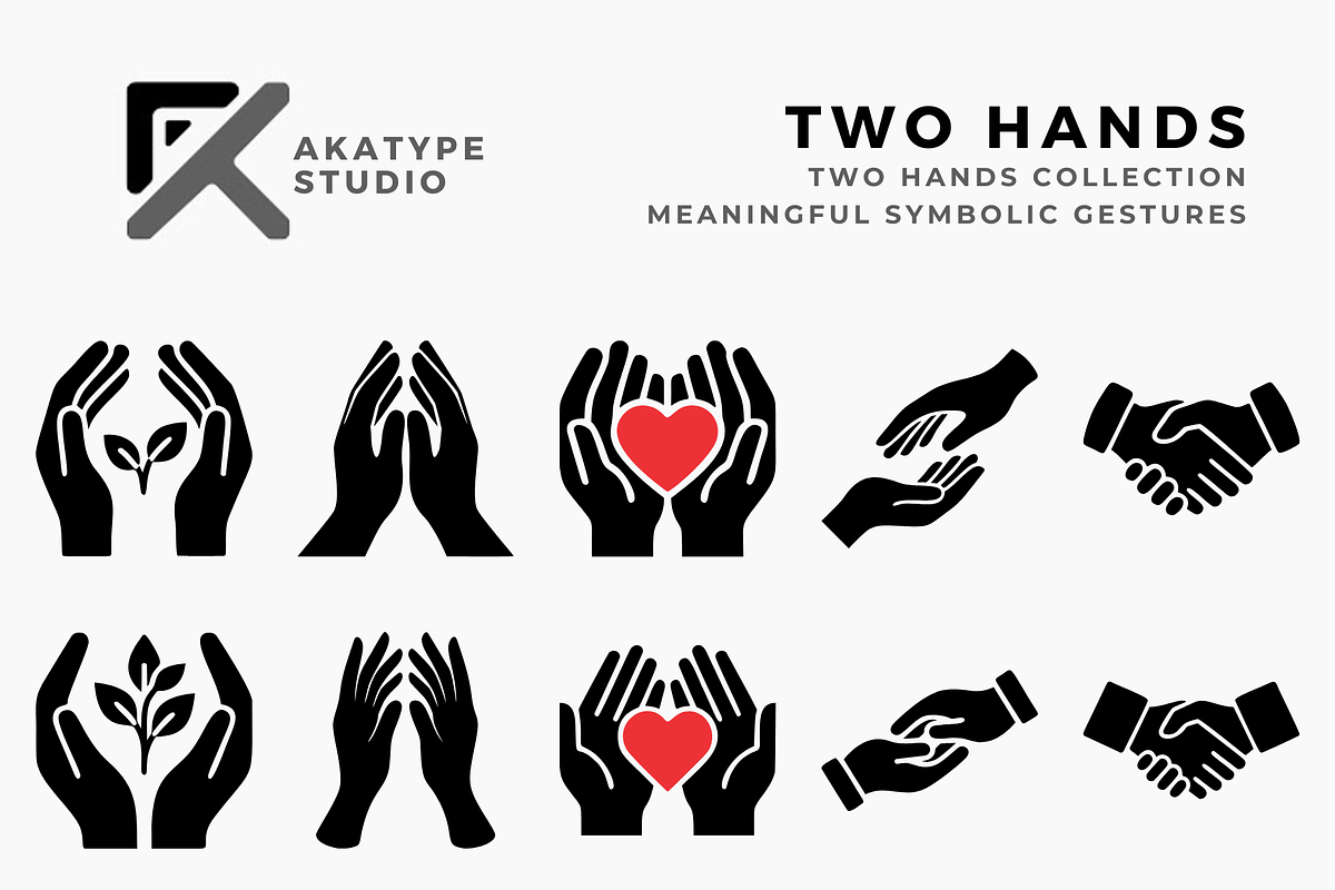 Two Hands Collection, a Solid Icon by Akatype Studio (Photo 1 of 3)