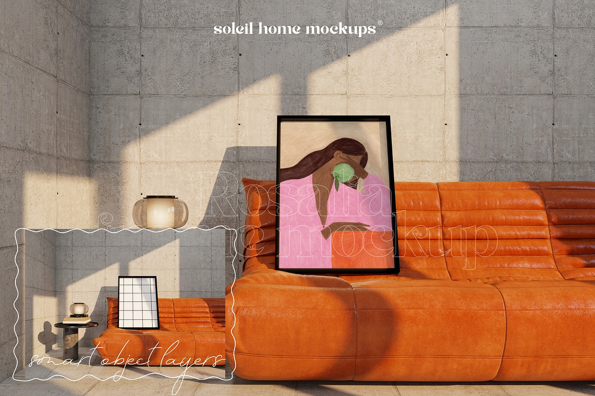 ROSALIA | Concrete Frame Mockup Set, a Household Mockup by SoleilHomeMockups (Photo 4 of 11)