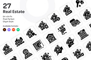 Real Estate Icons Set - Glyph, a Solid Icon by Kmg Design (Thumbnail 1 of 2)
