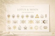 Mystic Lotus & Moon Ornaments, an Object Graphic by Christine Krahl (Thumbnail 4 of 16)