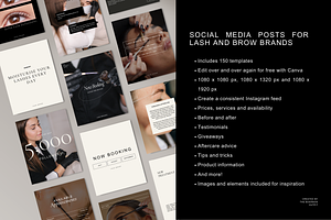 Canva Lash & Brow Instagram Posts