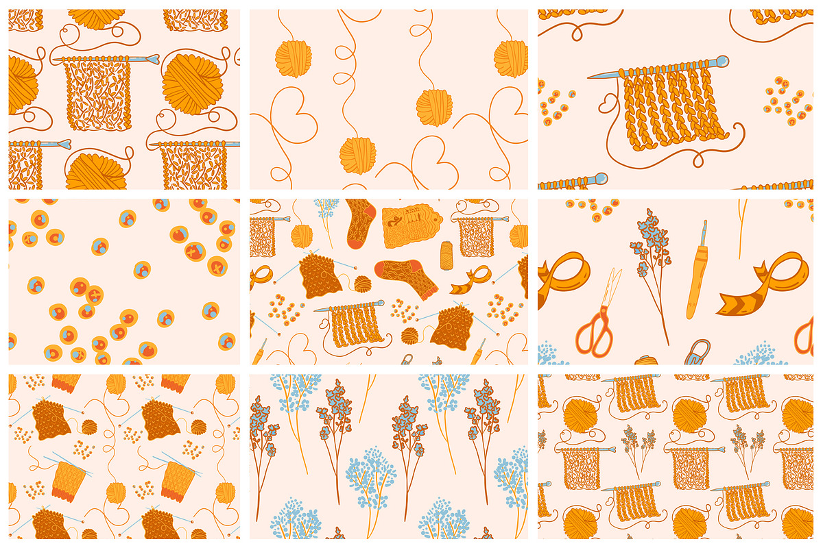 Knitting & Crochet clipart patterns, a Work Illustration by Carpet Tapete Pretzel (Photo 3 of 13)