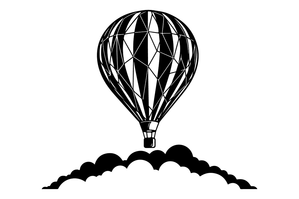 Hot Air Balloon Silhouette Bundle, an Object Illustration by Gaye Art (Photo 20 of 31)