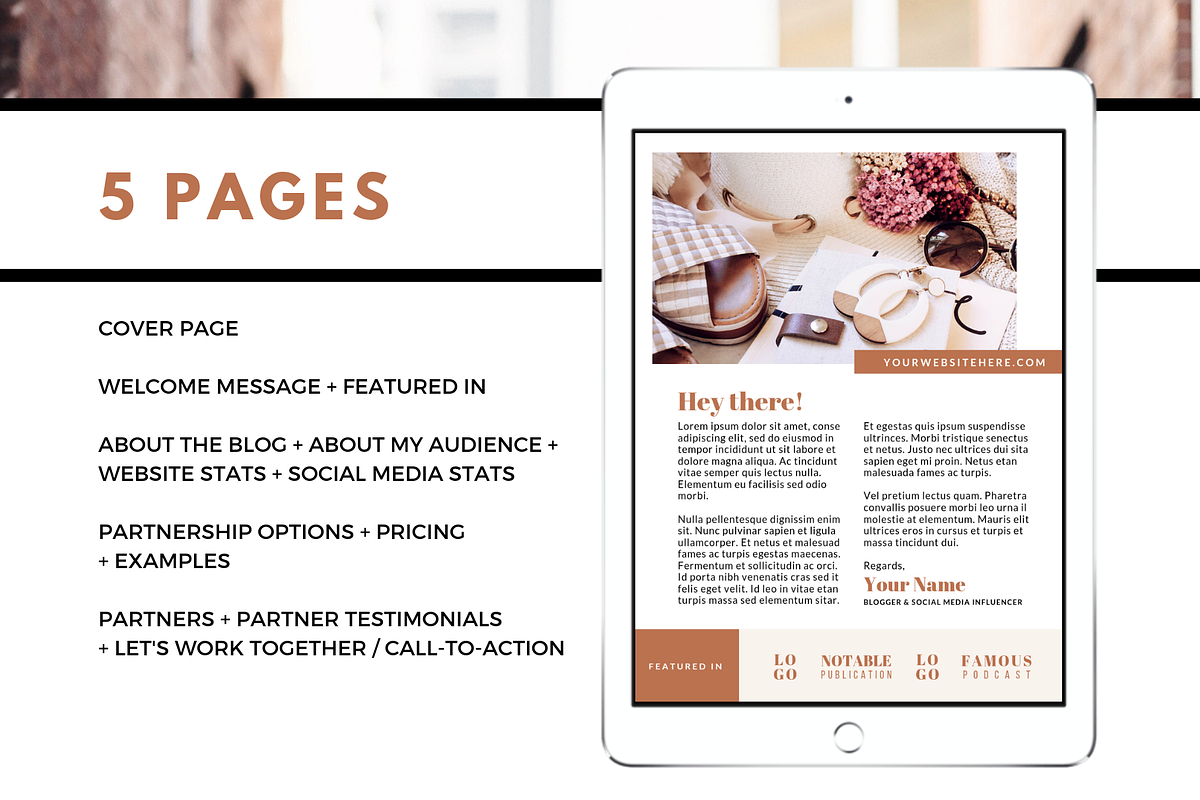 Media Kit Template Canva, a Magazine Template by ProductiveandFree (Photo 2 of 7)