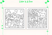 Fuzzy Life Cute and Comfy Coloring, an Animal Illustration by Design Station (Thumbnail 3 of 4)