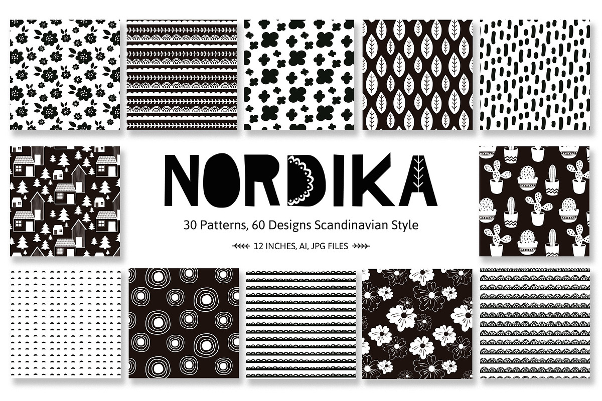 Nordika Seamless Patterns, a Pattern Graphic by Chus Moreno Studio (Photo 5 of 9)
