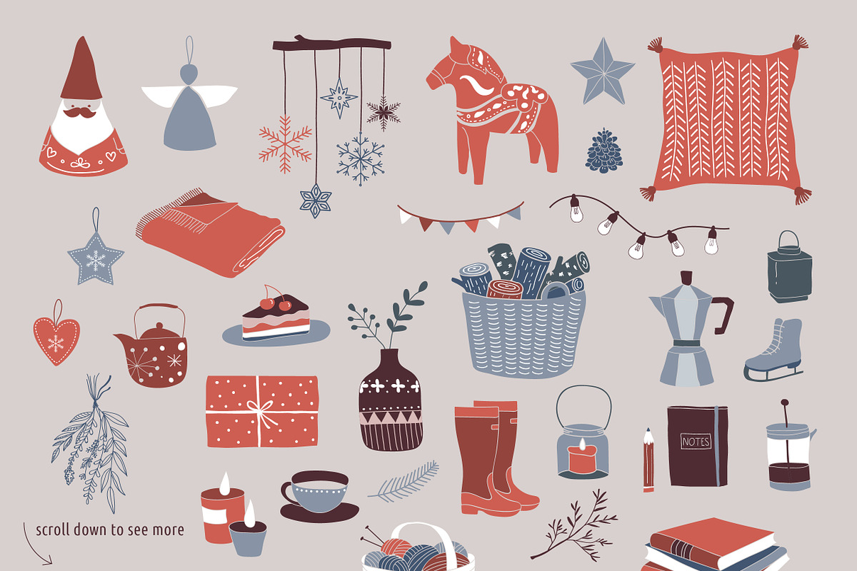 Nordic Christmas - winter collection, a Decorative Illustration by Marish (Photo 6 of 7)