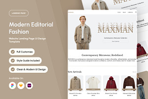 Maxman – Modern Fashion Landing Page, a Landing Page Template by trabaskriya