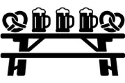 Oktoberfest Beer Table Silhouette, an Object Graphic by Gfx_Store (Thumbnail 8 of 16)