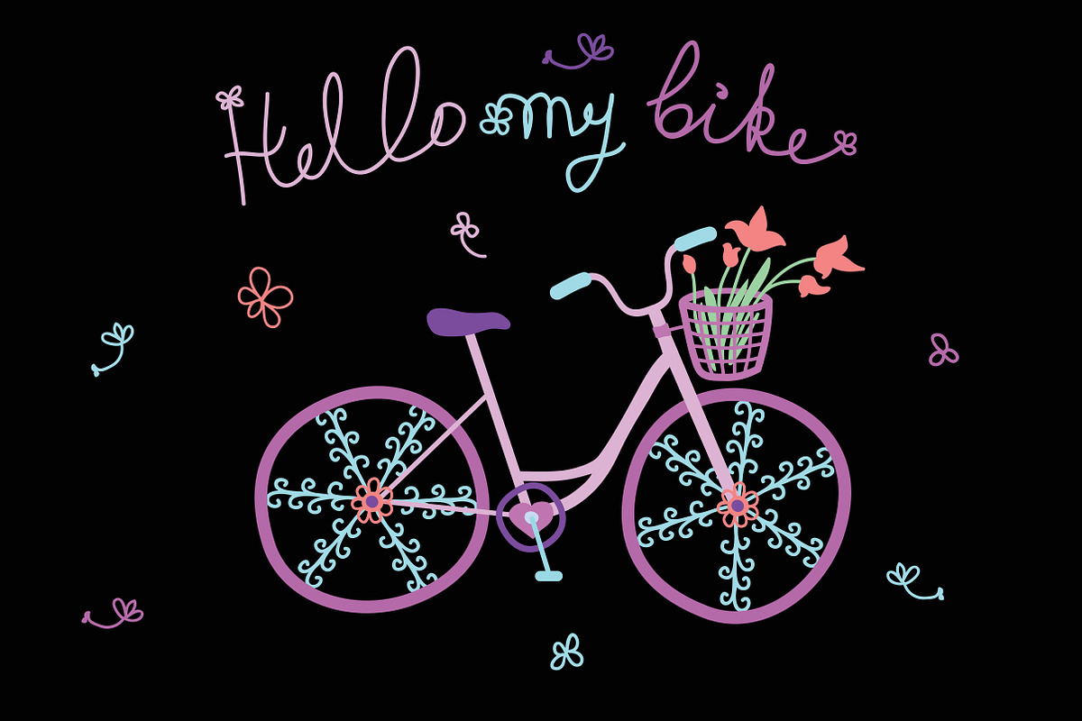 Cute hand drawn bicycles, a Healthcare Illustration by DinaraChernaya (Photo 4 of 6)