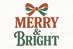 Merry and Bright Coquette Christmas, an Illustration by CraftArtStudio