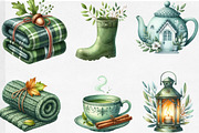 Mint Fresh Green Autumn Clipart, an Illustration by Designking (Thumbnail 4 of 4)
