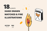Matches & Fire Illustrations, an Object Illustration by Oktyabr (Thumbnail 6 of 6)