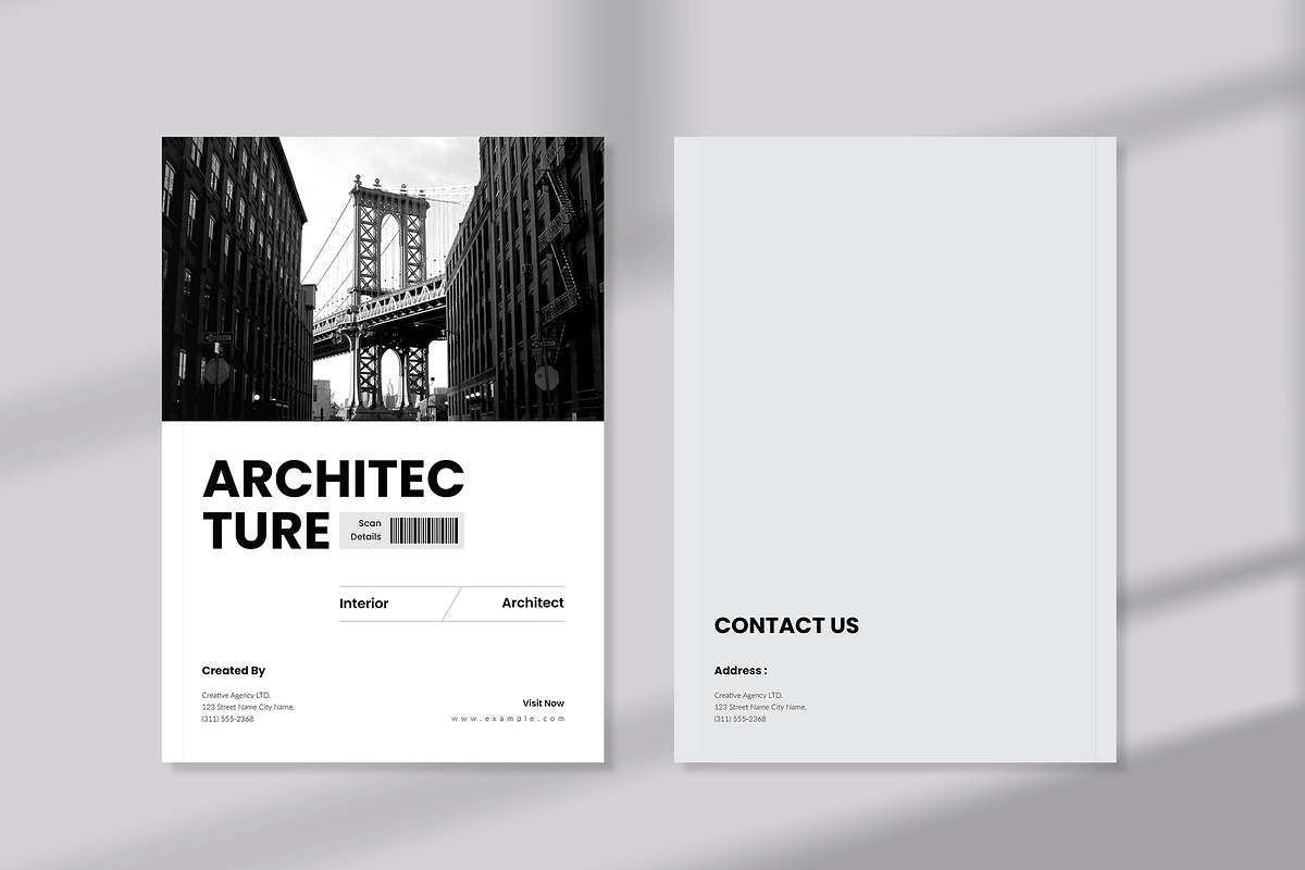 Architecture Portfolio Template, a Brochure Template by Spark_Creative (Photo 8 of 9)