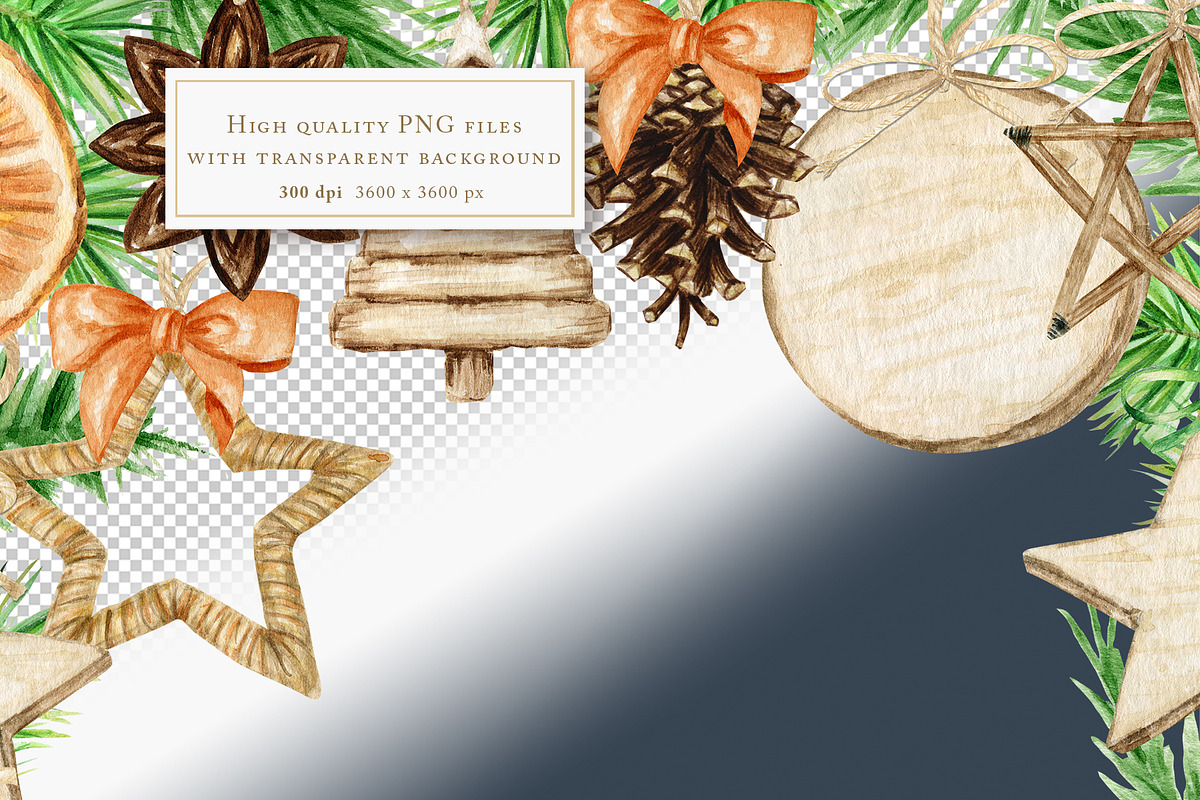 Boho Christmas wreath frame, an Object Graphic by svetlanaARTdreams (Photo 16 of 16)