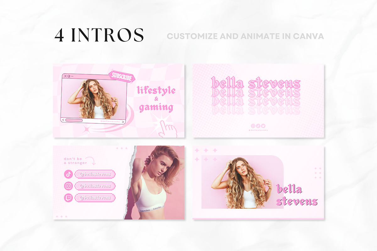 YouTube Brand Kit For Canva • Y2K, a Social Media Template by OniriqveDesigns (Photo 4 of 10)