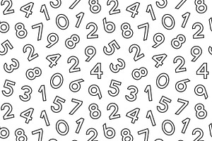 2 Seamless Patterns with Numbers