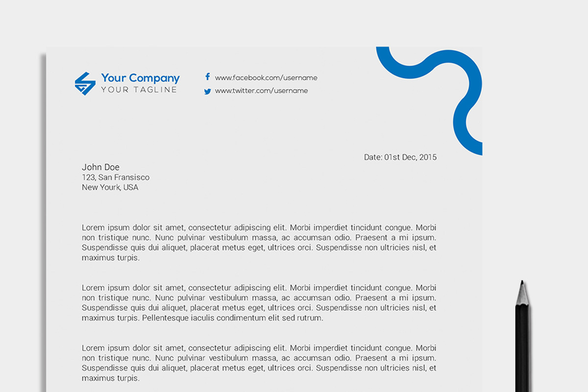 Creative Letterhead template - 11, a Stationery Template by Shapnochura Design Studio (Photo 4 of 4)