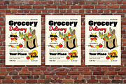 Modern Grocery Delivery Flyer Set, a Flyer Template by Aiyari Graphic (Thumbnail 3 of 3)