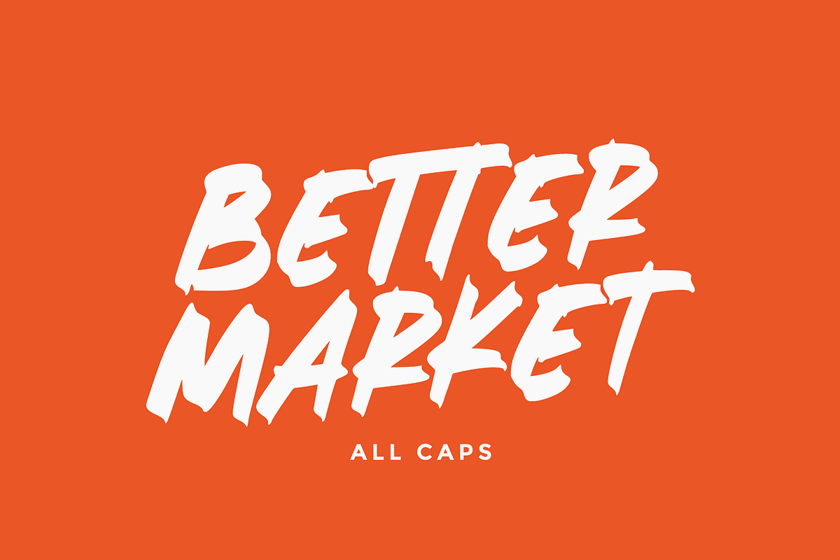 Better Market, a Handwritten Font by Bluestudio (Photo 1 of 8)