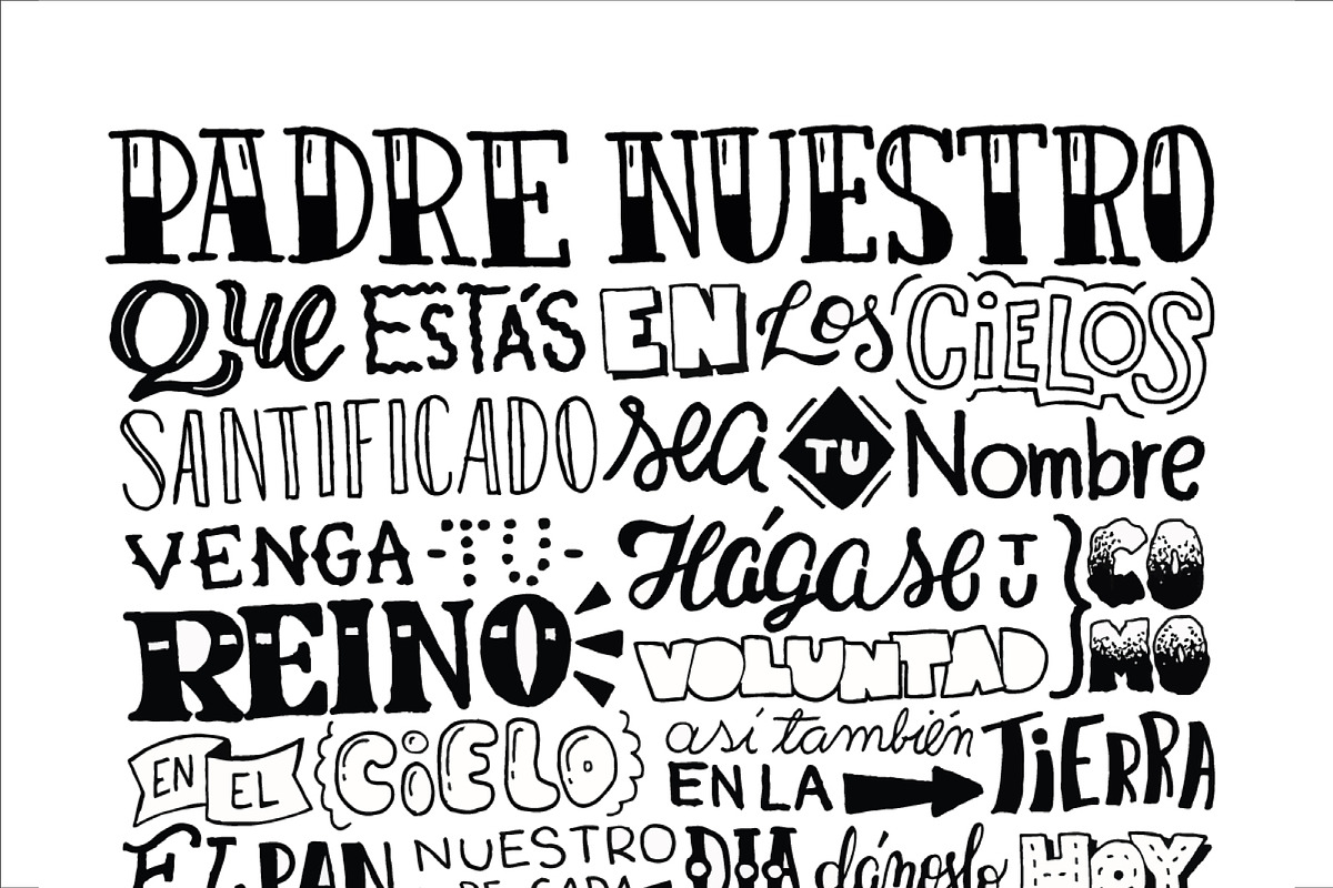 Padre Nuestro - Lettering Poster, an Illustration by Franco Fuentes (Photo 4 of 5)