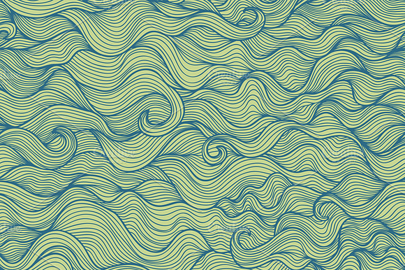 Doodle Wavy Seamless Pattern