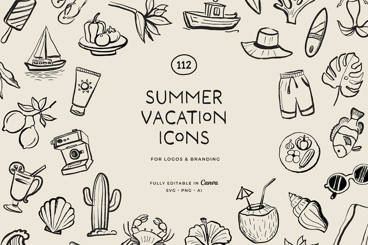SUMMER HOLIDAY illustrations, a Seasonal Illustration by Crocus Paperi (Photo 1 of 6)