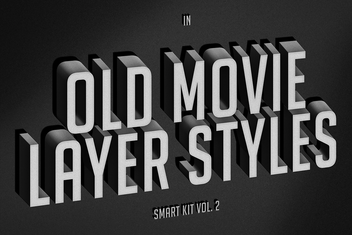 Old Movie Titles Smart Kit 2, a Layer Style Add-On by - Main Image