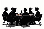 Dining People Silhouette Set, an Illustration by Designs_River (Thumbnail 6 of 9)
