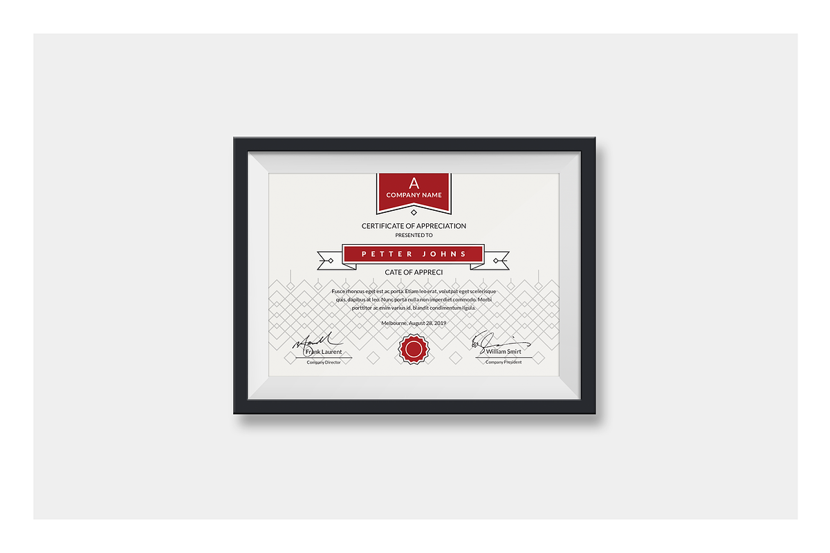 Simple Certificate, a Stationery Template by silukEight (Photo 6 of 9)