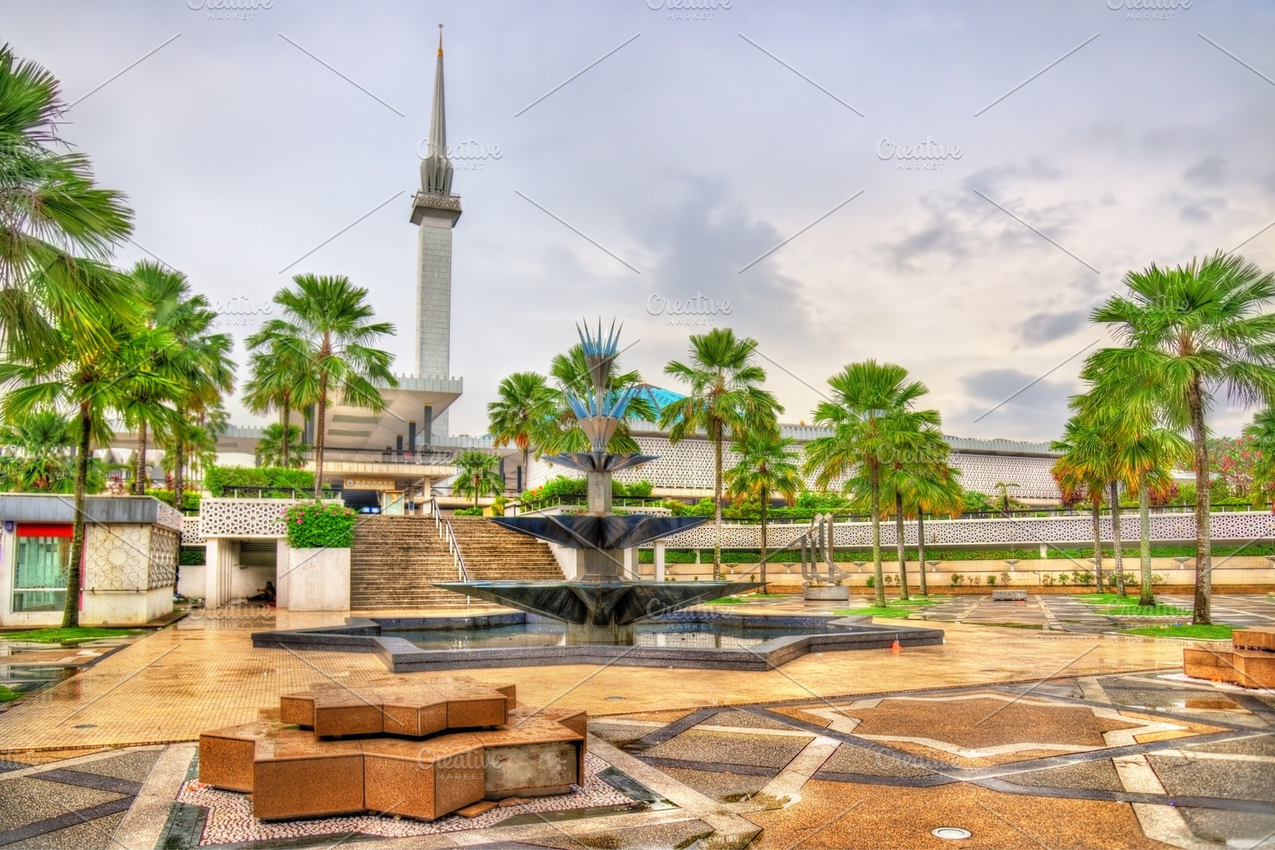 National Mosque of Malaysia in Kuala Lumpur, an Architecture Photo by Leonid Andronov